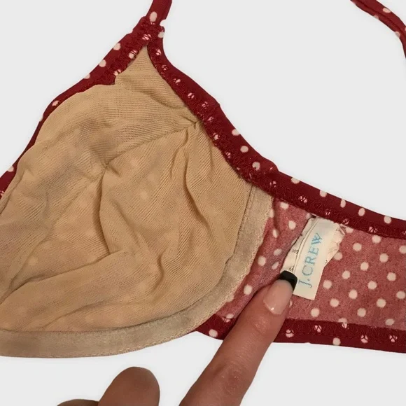 Vintage J. Crew polka dot bikini top - Picture 5 of 7